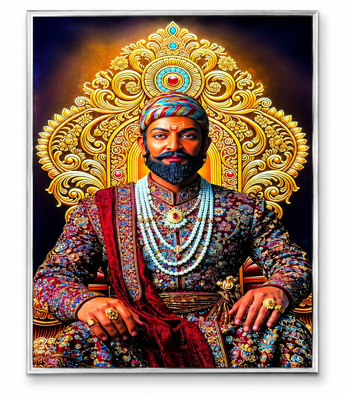 Chhatrapati shivaji maharaj Premium Acrylic Glow Light Frame
