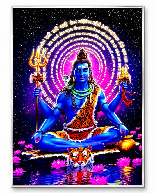 Shiv  Ji Premium Acrylic Glow Light Frame