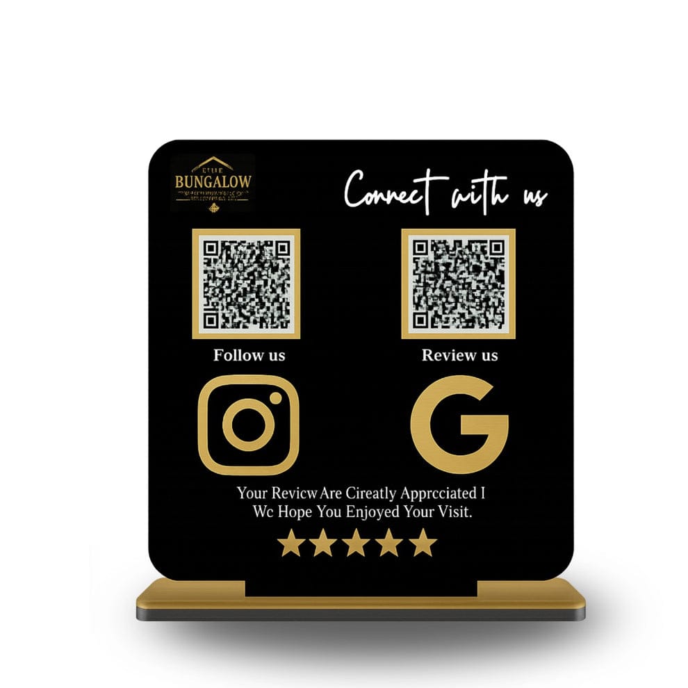 2 QR Black Colour Standee
