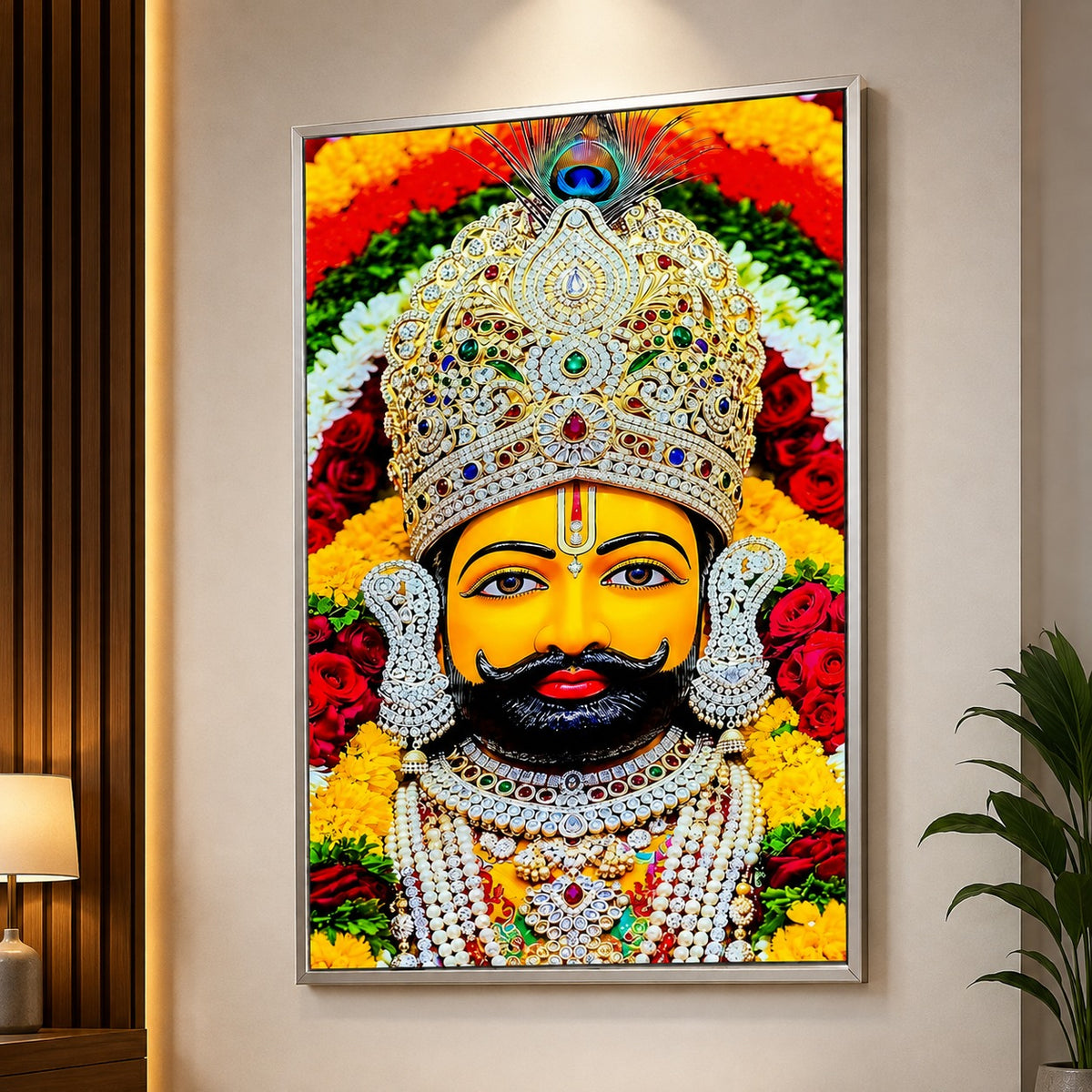 Khatu Shyam Premium Acrylic Glow Light Frame