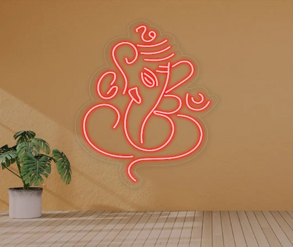 Multicolor Acrylic Ganesh Ji Neon Sign